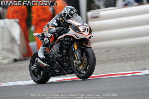 2010-05-08 Monza 1628 La Roggia - Superbike - Qualifyng Practice - Vittorio Iannuzzo - Honda CBR1000RR